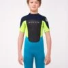 Rip Curl Omega 1/5mm Junior Boys Shorty Wetsuit 2023 - Navy -Aqua Style Shop 105575 113bsp 0049 3