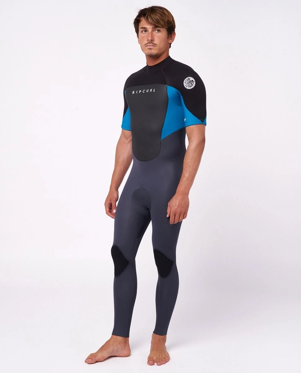 Rip Curl Omega 2mm Short Sleeve Mens Wetsuit 2023 - Blue 3 Rip Curl Omega 2mm Short Sleeve Mens Wetsuit 2023 - Blue