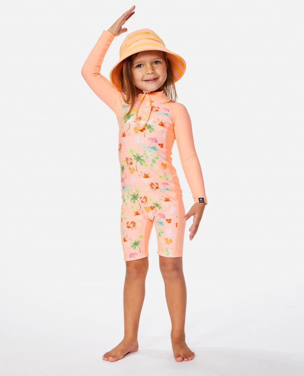 Rip Curl Vacation Club Spring Suit Mini Girl - Shell Coral 3 Rip Curl Vacation Club Spring Suit Mini Girl - Shell Coral