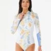 Rip Curl Always Summer UPF50+ One Piece Surfsuit - White -Aqua Style Shop 109578 144wrv 1000 1