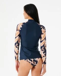 Rip Curl Always Summer Womens Long Sleeve UV Top - Navy -Aqua Style Shop 109605 147wrv 0049 3