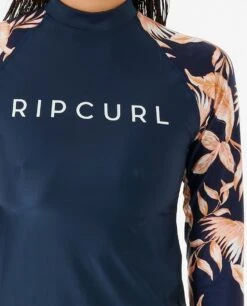 Rip Curl Always Summer Womens Long Sleeve UV Top - Navy -Aqua Style Shop 109607 147wrv 0049 5
