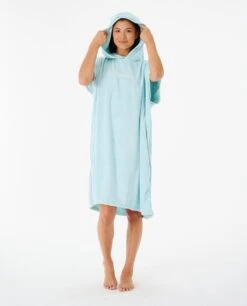 Rip Curl Script Womens Hooded Changing Towel - Aqua