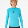 Rip Curl Corps Long Sleeve Boys Rash Vest - Blue 2 Rip Curl Corps Long Sleeve Boys Rash Vest - Blue -Aqua Style Shop 111708 11mbrv 0070 1