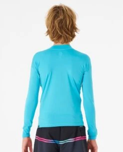 Rip Curl Corps Long Sleeve Boys Rash Vest - Blue -Aqua Style Shop 111710 11mbrv 0070 3