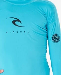 Rip Curl Corps Long Sleeve Boys Rash Vest - Blue -Aqua Style Shop 111712 11mbrv 0070 5