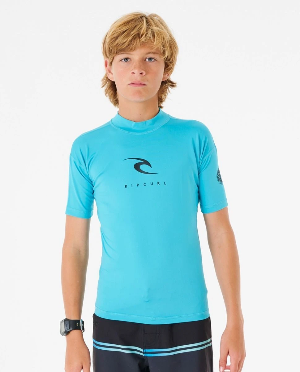 Rip Curl Corps Short Sleeve UV Rash Vest - Blue 3 Rip Curl Corps Short Sleeve UV Rash Vest - Blue