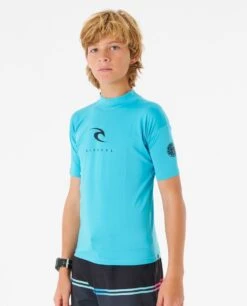 Rip Curl Corps Short Sleeve UV Rash Vest - Blue 8 Rip Curl Corps Short Sleeve UV Rash Vest - Blue -Aqua Style Shop 111724 11nbrv 0070 2