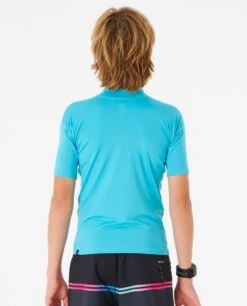 Rip Curl Corps Short Sleeve UV Rash Vest - Blue 9 Rip Curl Corps Short Sleeve UV Rash Vest - Blue -Aqua Style Shop 111725 11nbrv 0070 3
