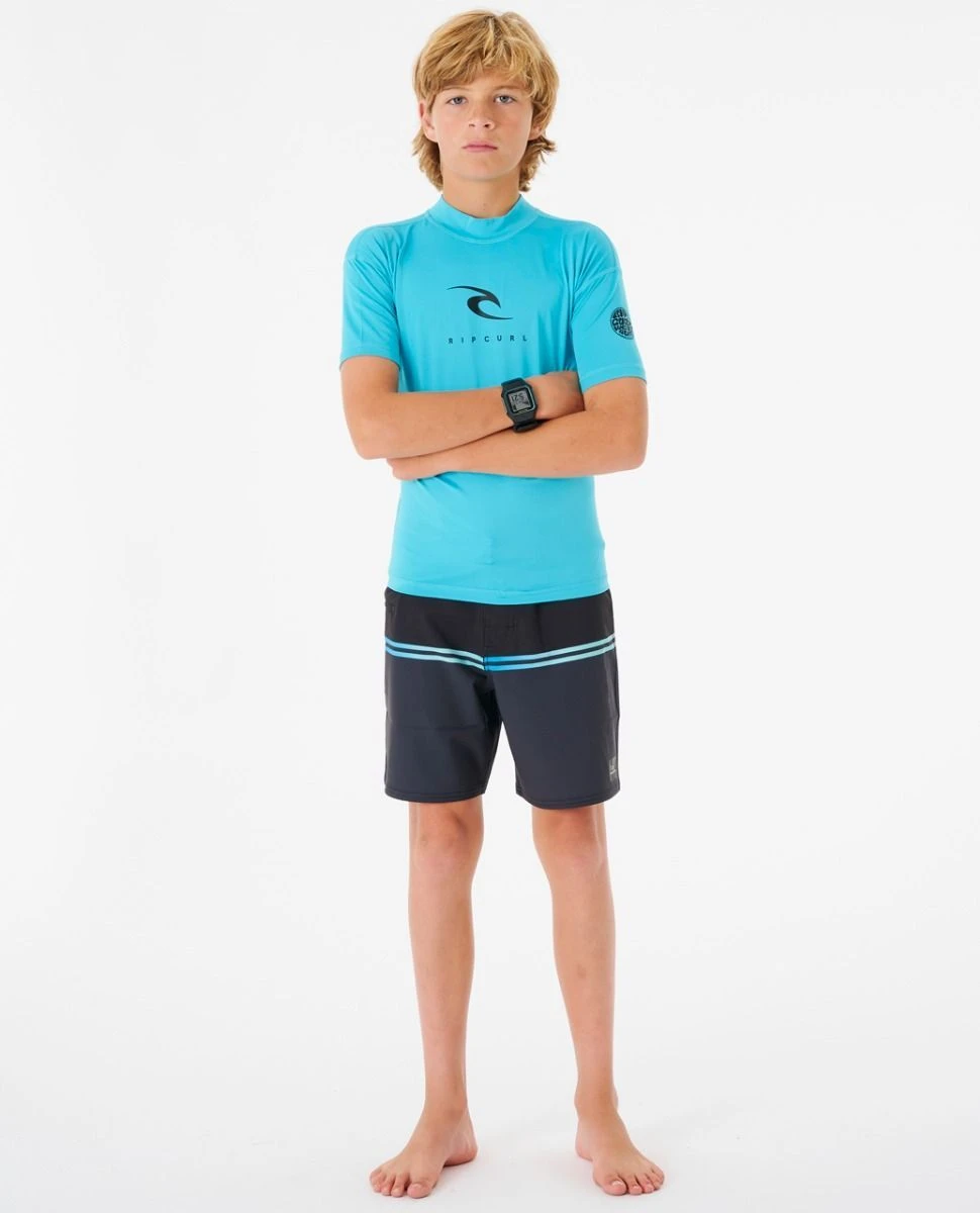 Rip Curl Corps Short Sleeve UV Rash Vest - Blue 6 Rip Curl Corps Short Sleeve UV Rash Vest - Blue - Image 4