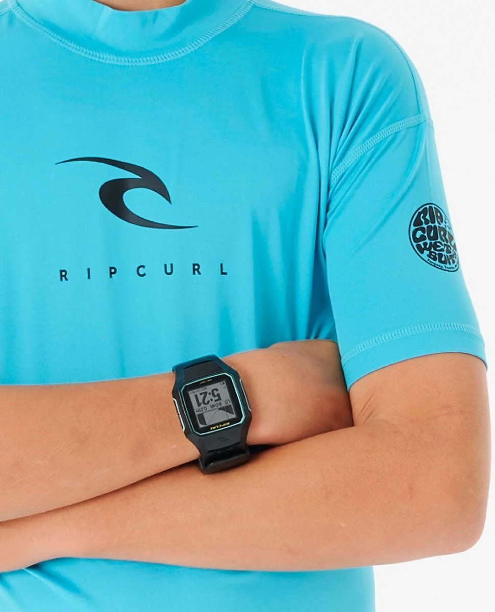 Rip Curl Corps Short Sleeve UV Rash Vest - Blue 7 Rip Curl Corps Short Sleeve UV Rash Vest - Blue - Image 5