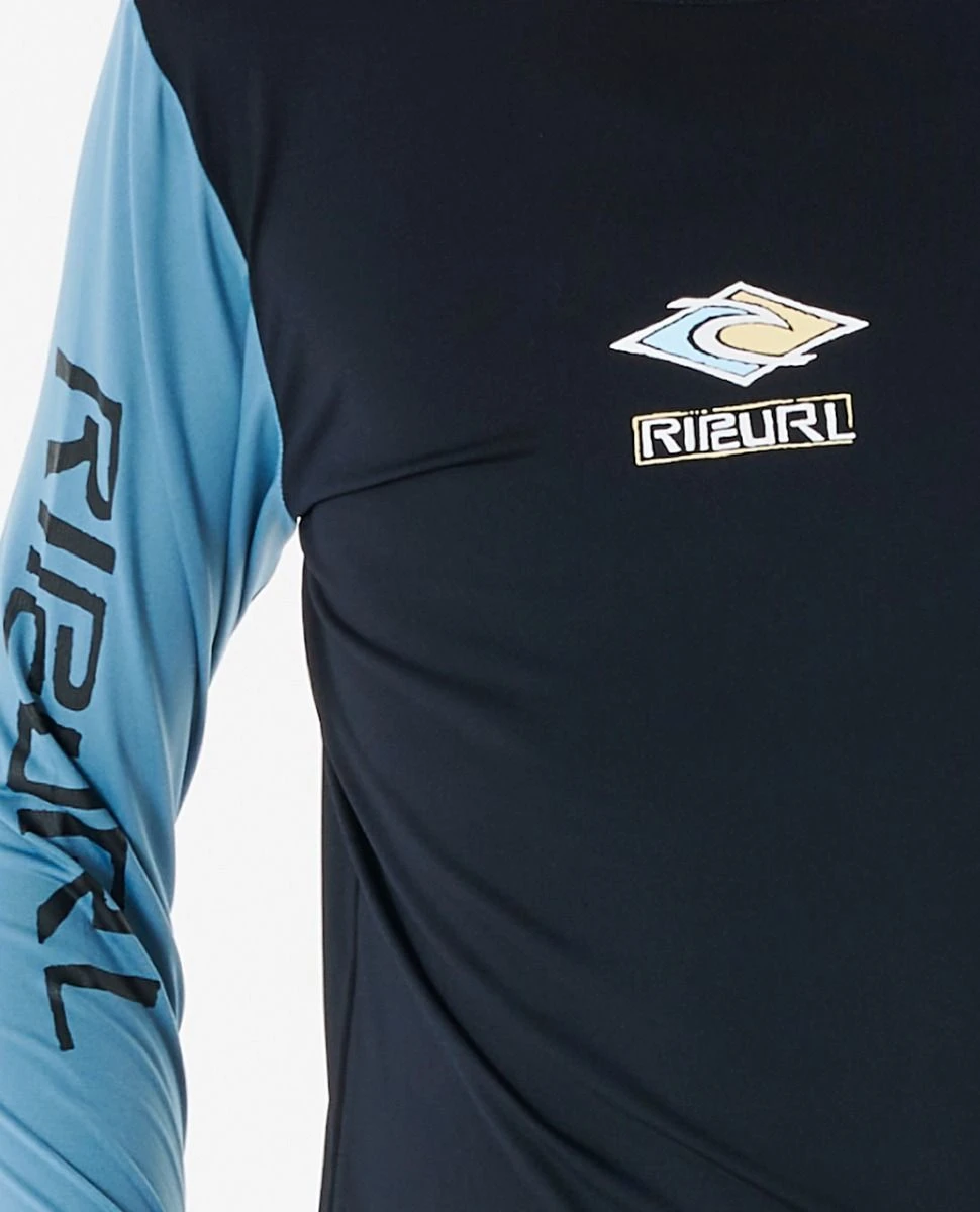 Rip Curl Tube Heads Long Sleeve Boys Rash Vest - Black/Blue 7 Rip Curl Tube Heads Long Sleeve Boys Rash Vest - Black/Blue - Image 5