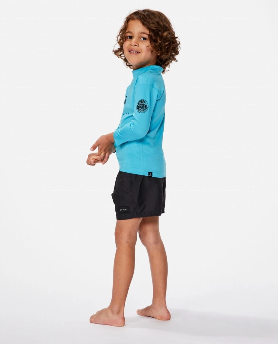 Rip Curl Corps Grom Long Sleeve Rash Vest - Blue 4 Rip Curl Corps Grom Long Sleeve Rash Vest - Blue - Image 2