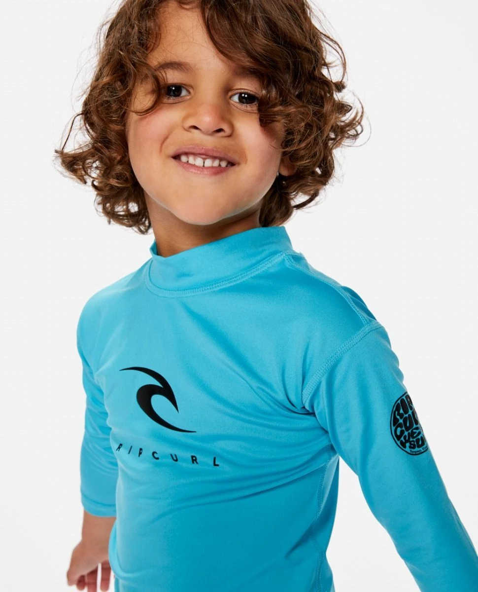 Rip Curl Corps Grom Long Sleeve Rash Vest - Blue 5 Rip Curl Corps Grom Long Sleeve Rash Vest - Blue - Image 3
