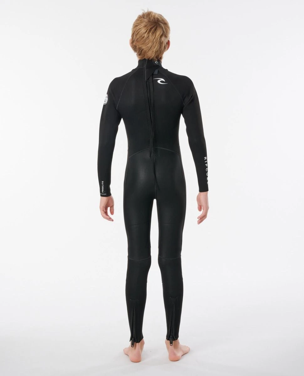 Rip Curl Freelite 5/3mm Back Zip Kids Wetsuit 2023 - Black 4 Rip Curl Freelite 5/3mm Back Zip Kids Wetsuit 2023 - Black - Image 2