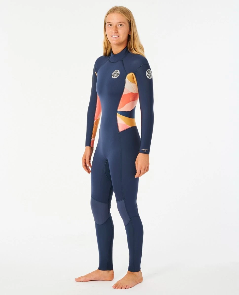Rip Curl Womens Dawn Patrol Back Zip 4/3mm Wetsuit 2023 - Peach 4 Rip Curl Womens Dawn Patrol Back Zip 4/3mm Wetsuit 2023 - Peach - Image 2