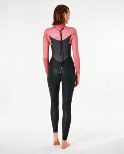 Rip Curl Omega Womens Back Zip 3/2mm Wetsuit 2023 - Dusty Rose -Aqua Style Shop 114938 wsm9lw 0577 2