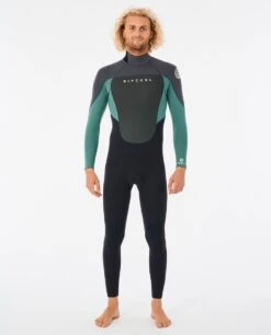 Rip Curl Omega 4/3mm Back Zip Wetsuit 2023 - Muted Green