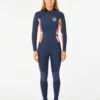 Rip Curl Womens Dawn Patrol Back Zip 4/3mm Wetsuit 2023 - Peach -Aqua Style Shop 115550 wsm9hs 0165 1
