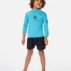 Rip Curl Corps Grom Long Sleeve Rash Vest - Blue 2 Rip Curl Corps Grom Long Sleeve Rash Vest - Blue -Aqua Style Shop 116231 tn4trv 0070 1