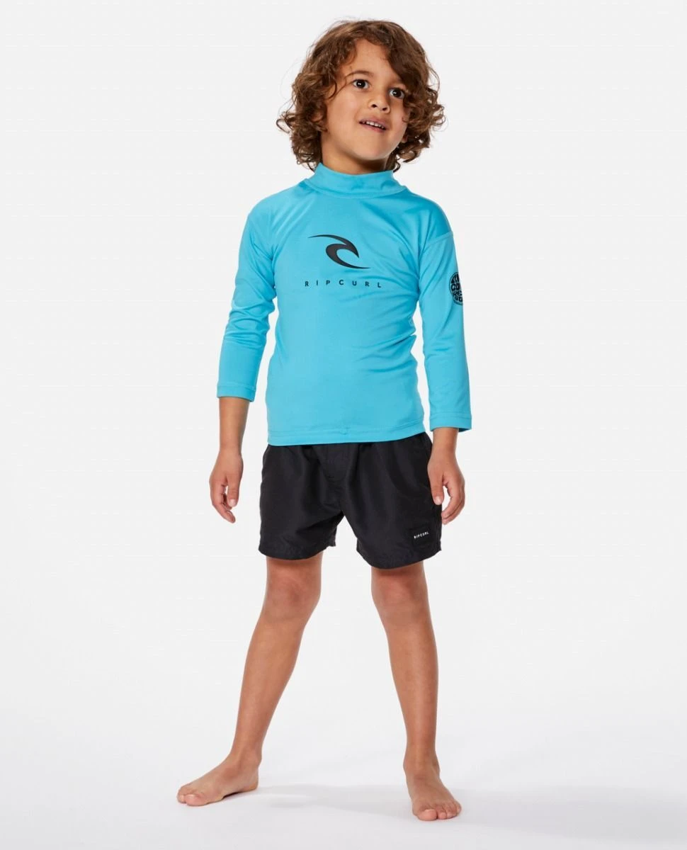 Rip Curl Corps Grom Long Sleeve Rash Vest - Blue 3 Rip Curl Corps Grom Long Sleeve Rash Vest - Blue