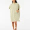 Rip Curl Sun Check Womens Hooded Towel - Mid Green