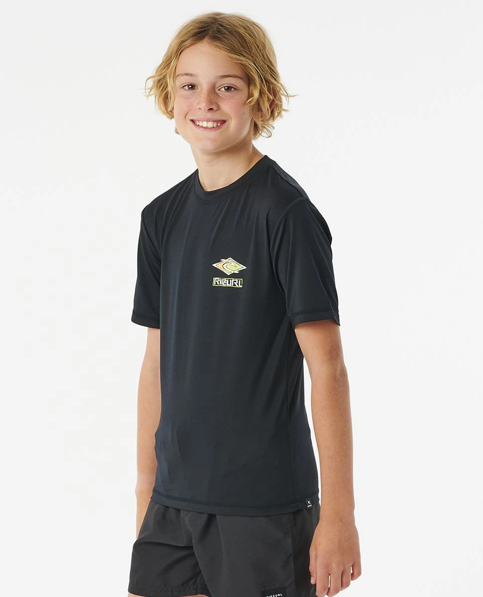 Rip Curl Tube Heads SS Boys Rash Tee - Black 4 Rip Curl Tube Heads SS Boys Rash Tee - Black - Image 2