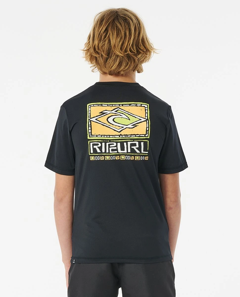 Rip Curl Tube Heads SS Boys Rash Tee - Black 5 Rip Curl Tube Heads SS Boys Rash Tee - Black - Image 3