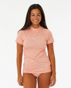 Rip Curl Golden Rays Short Sleeve UV Tee - Blush