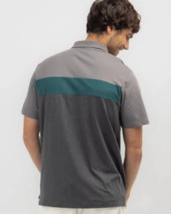 Rip Curl Undertow Panel Polo Shirt 8 Rip Curl Undertow Panel Polo Shirt -Aqua Style Shop 20298095 10 LT XL