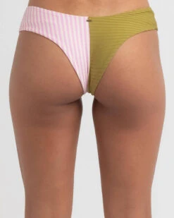 Rip Curl Surf Spray Stripe Skimpy Bikini Bottom -Aqua Style Shop 20325883 02 LT XL