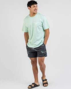 Rip Curl Party Pack Volley Elastic Waist Board Shorts -Aqua Style Shop 20340853 01 BK XL