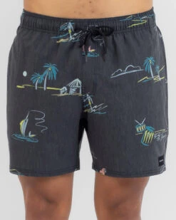 Rip Curl Party Pack Volley Elastic Waist Board Shorts -Aqua Style Shop 20340853 01 RT XL