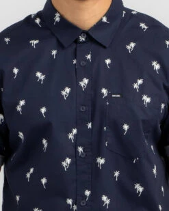 Rip Curl Paradise Palms Short Sleeve Shirt 9 Rip Curl Paradise Palms Short Sleeve Shirt -Aqua Style Shop 20341129 02 RT XL