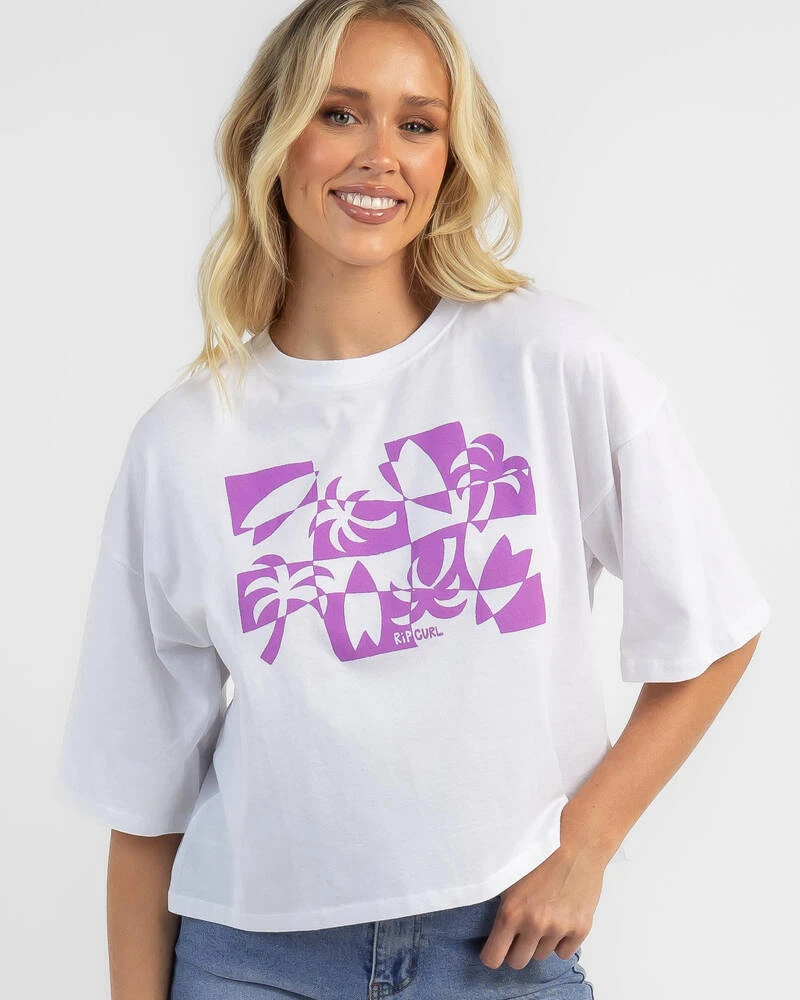 Rip Curl Check Heritage Crop T-Shirt 3 Rip Curl Check Heritage Crop T-Shirt