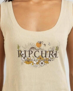 Rip Curl Oceans Together Ribbed Tank Top -Aqua Style Shop 20350935 02 RT XL