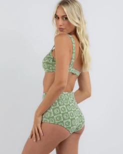 Rip Curl Summer Check Jacquard Shortie Bikini Bottom
