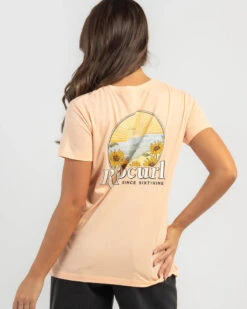 Rip Curl Golden Hour Standard T-Shirt -Aqua Style Shop 20354853 01 LT XL