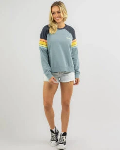 Rip Curl Surf Revival Raglan Sweatshirt 7 Rip Curl Surf Revival Raglan Sweatshirt -Aqua Style Shop 20359926 01 BK XL