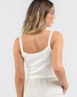 Rip Curl Retro Rib Tank Top -Aqua Style Shop 20360291 01 LT XL