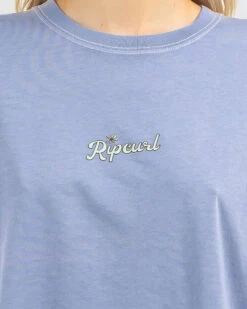 Rip Curl Hot Tropics Heritage Crop T-Shirt 9 Rip Curl Hot Tropics Heritage Crop T-Shirt -Aqua Style Shop 20360356 02 RT XL