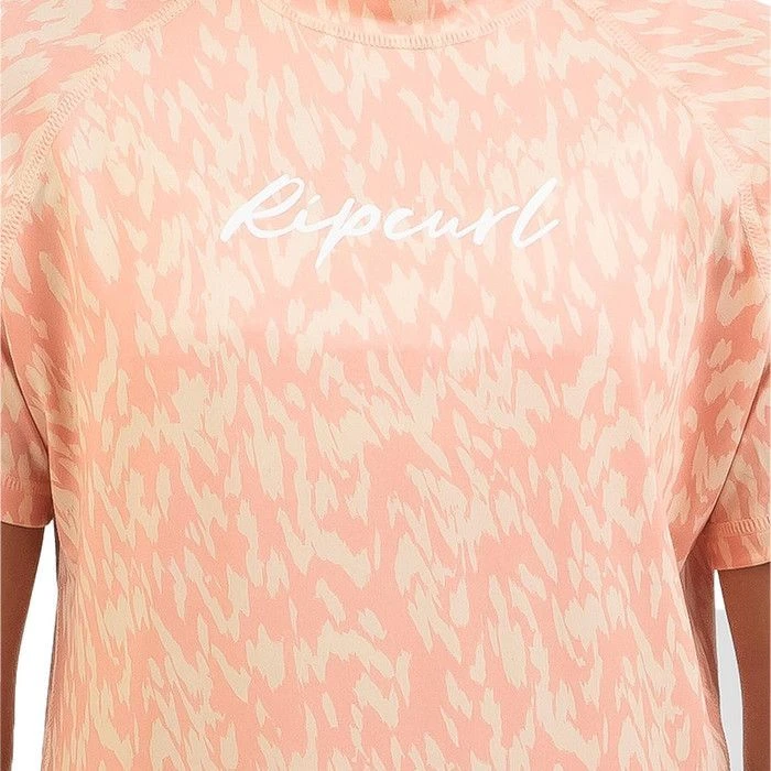 Rip Curl Script SS Girls Rash Vest - Blush 4 Rip Curl Script SS Girls Rash Vest - Blush - Image 2