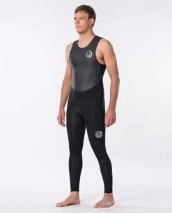Rip Curl Dawn Patrol 1.5mm Long John Wetsuit - Black