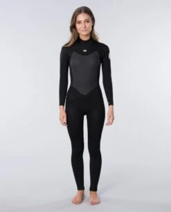 Rip Curl Omega 3/2mm Womens Back Zip Summer Wetsuit - Black