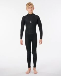 Rip Curl Freelite 3/2mm Back Zip Junior Wetsuit 2023 - Black
