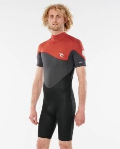 Rip Curl Mens Omega 1.5mm Shorty Spring Wetsuit 2023 - Maroon -Aqua Style Shop 80104 wsp8cm 4370 1