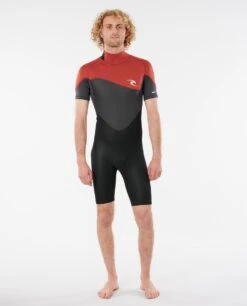 Rip Curl Mens Omega 1.5mm Shorty Spring Wetsuit 2023 - Maroon