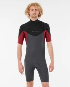 Rip Curl Mens Dawn Patrol 2/2mm Shorty Wetsuit 2023 - Maroon