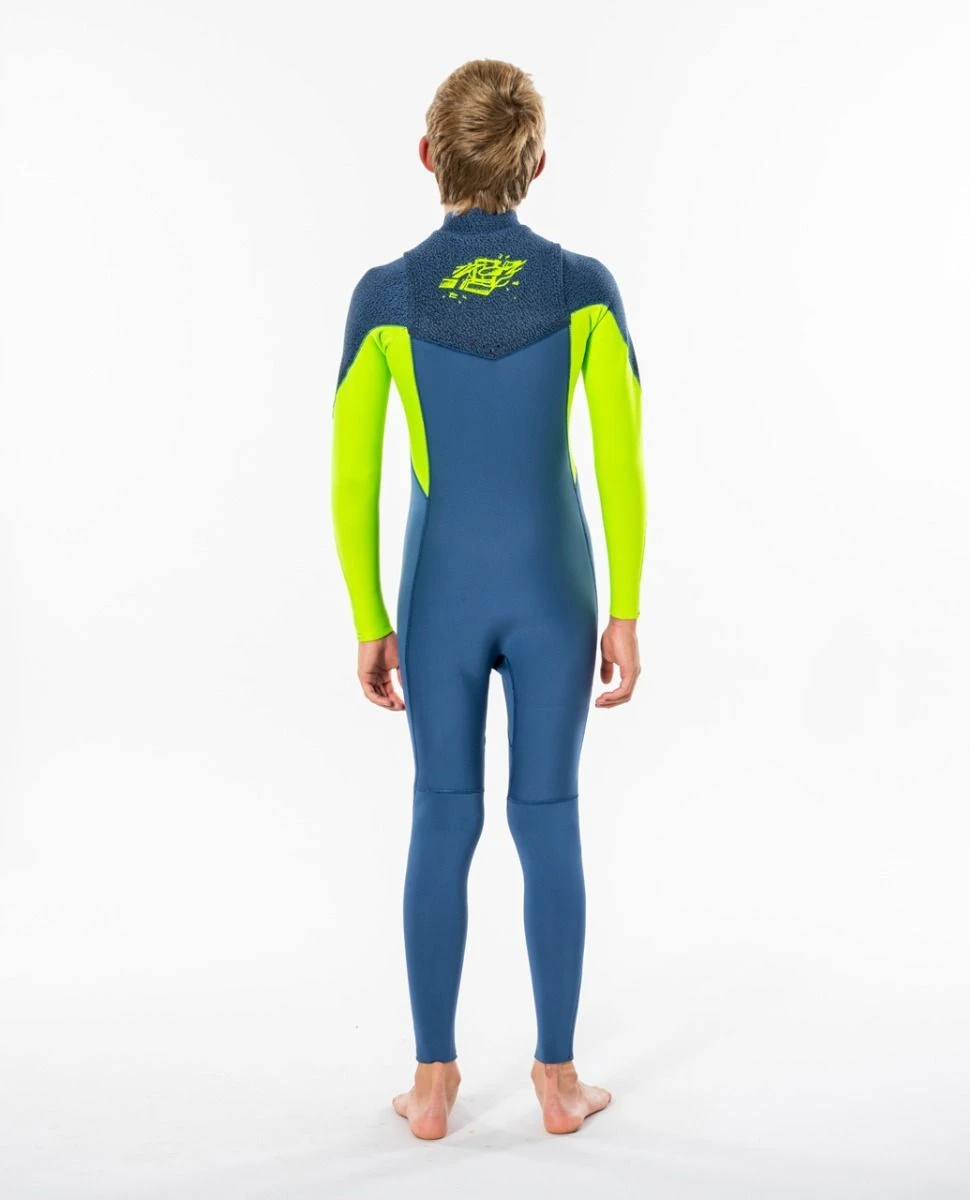 Rip Curl Dawn Patrol 5/3mm Boys Chest Zip Winter Wetsuit - Blue 4 Rip Curl Dawn Patrol 5/3mm Boys Chest Zip Winter Wetsuit - Blue - Image 2
