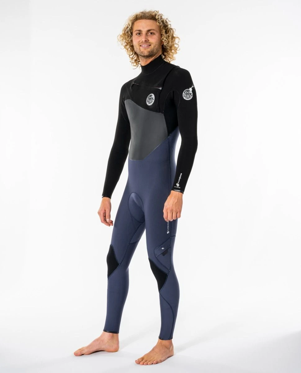 Rip Curl Flash Bomb 5/3mm Chest Zip Mens Wetsuit 2023 - Slate 3 Rip Curl Flash Bomb 5/3mm Chest Zip Mens Wetsuit 2023 - Slate